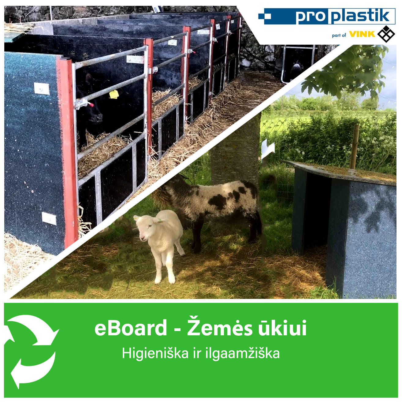 eboard perdirbto plastiko plokste