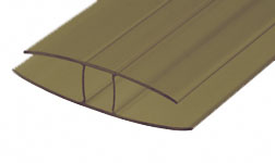 polikarbonato profilis sujungimo h bronza