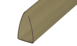 polikarbonato profilis uzbaigimo bronza