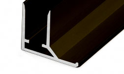aliumininis uzbaigimo profilis f polikarbonatui rudas